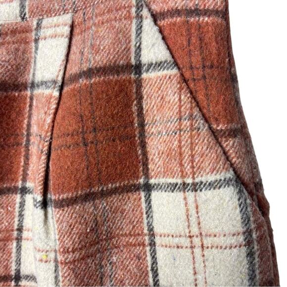 SAGE The Label Wool Plaid Cuffed Short Shorts, Academic, Taylor Swift Style, XS - Picture 4 of 10